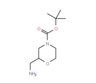 4-Boc-2-aminomethylmorpholine (CAS 140645-53-0) - chemical structure image