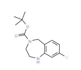 4-Boc-8-Fluoro-2,3,4,5-tetrahydro-1H-benzo[e][1,4]diazepine (CAS 886364-28-9) - chemical structure image