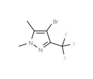 4-Bromo-1,5-dimethyl-3-(trifluoromethyl)-1H-pyrazole (CAS 721402-02-4) - chemical structure image