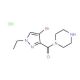 (4-Bromo-1-ethyl-1H-pyrazol-3-yl)-piperazin-1-yl-methanone hydrochloride - chemical structure image