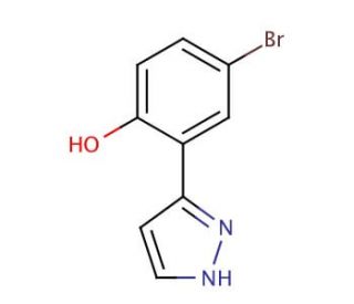 4-Bromo-2-(1H-pyrazol-3-yl)phenol (CAS 99067-15-9) - chemical structure image