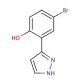 4-Bromo-2-(1H-pyrazol-3-yl)phenol (CAS 99067-15-9) - chemical structure image