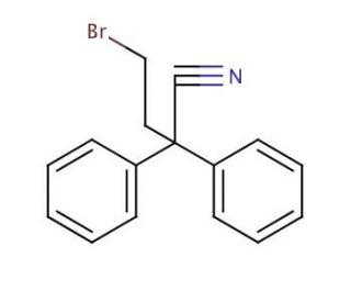 4-Bromo-2,2-diphenylbutyronitrile (CAS 39186-58-8) - chemical structure image
