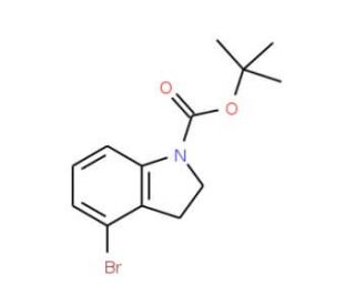 4-Bromo-2,3-dihydro-indole-1-carboxylic acid tert-butyl ester (CAS 885272-46-8) - chemical structure image