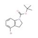4-Bromo-2,3-dihydro-indole-1-carboxylic acid tert-butyl ester (CAS 885272-46-8) - chemical structure image