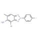 4-bromo-2-(4-fluorophenyl)-6-methyl-2H-1,2,3-benzotriazol-5-amine - chemical structure image