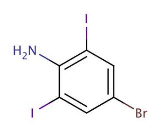 4-Bromo-2,6-diiodoaniline (CAS 89280-77-3) - chemical structure image