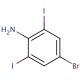 4-Bromo-2,6-diiodoaniline (CAS 89280-77-3) - chemical structure image