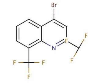 4-Bromo-2,8-bis(trifluoromethyl)quinoline (CAS 35853-45-3) - chemical structure image