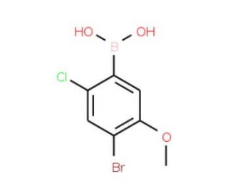 4-Bromo-2-chloro-5-methoxyphenylboronic acid (CAS 850567-94-1) - chemical structure image