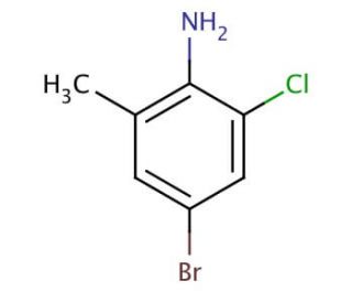 4-Bromo-2-chloro-6-methylaniline (CAS 30273-42-8) - chemical structure image