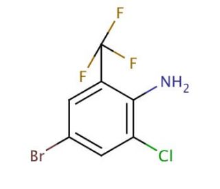 4-Bromo-2-chloro-6-(trifluoromethyl)aniline (CAS 870703-71-2) - chemical structure image