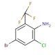 4-Bromo-2-chloro-6-(trifluoromethyl)aniline (CAS 870703-71-2) - chemical structure image