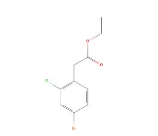 4-Bromo-2-chlorobenzeneacetic Acid Ethyl Ester (CAS 1261606-45-4) - chemical structure image