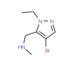 (4-Bromo-2-ethyl-2H-pyrazol-3-ylmethyl)-methyl-amine - chemical structure image