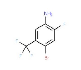 4-Bromo-2-fluoro-5-(trifluoromethyl)aniline (CAS 104460-70-0) - chemical structure image