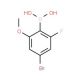 4-Bromo-2-fluoro-6-methoxyphenylboronic acid (CAS 957035-32-4) - chemical structure image
