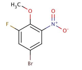 4-Bromo-2-fluoro-6-nitroanisole (CAS 74266-66-3) - chemical structure image