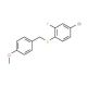 (4-Bromo-2-fluorophenyl)(4-methoxybenzyl)sulfane (CAS 1020253-12-6) - chemical structure image