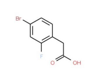4-Bromo-2-fluorophenylacetic acid (CAS 114897-92-6) - chemical structure image