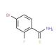 4-Bromo-2-fluorothiobenzamide (CAS 883230-66-8) - chemical structure image