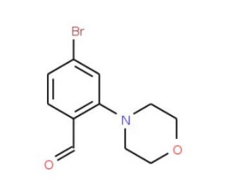 4-Bromo-2-(N-morpholino)-benzaldehyde (CAS 736990-80-0) - chemical structure image
