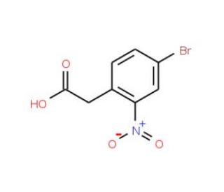 4-Bromo-2-nitrophenylacetic acid (CAS 6127-11-3) - chemical structure image