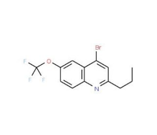 4-Bromo-2-propyl-6-trifluoromethoxyquinoline (CAS 1189107-10-5) - chemical structure image