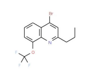 4-Bromo-2-propyl-8-trifluoromethoxyquinoline (CAS 1189106-81-7) - chemical structure image