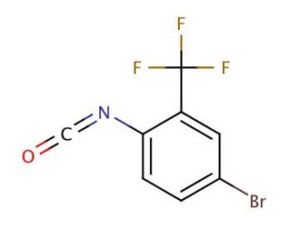 4-Bromo-2-(trifluoromethyl)phenyl isocyanate (CAS 186589-12-8) - chemical structure image