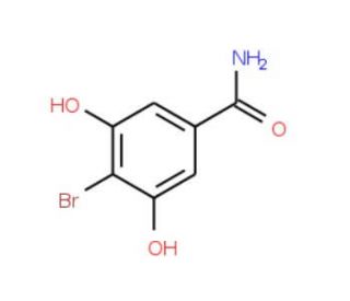 4-Bromo-3,5-dihydroxybenzamide (CAS 13429-12-4) - chemical structure image