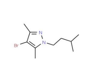 4-Bromo-3,5-dimethyl-1-(3-methylbutyl)-1H-pyrazole (CAS 1171717-09-1) - chemical structure image