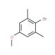 4-Bromo-3,5-dimethylanisole (CAS 6267-34-1) - chemical structure image