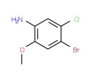 4-Bromo-3-chloro-6-methoxyaniline (CAS 102170-53-6) - chemical structure image