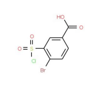 4-Bromo-3-chlorosulfonyl-benzoic acid (CAS 50803-23-1) - chemical structure image