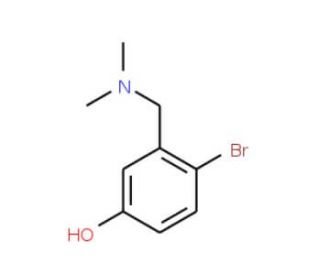 4-Bromo-3-(dimethylamino)methylphenol (CAS 848848-16-8) - chemical structure image