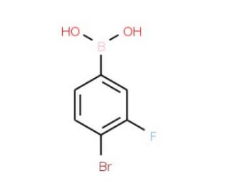 4-Bromo-3-fluorobenzeneboronic acid (CAS 374790-97-3) - chemical structure image