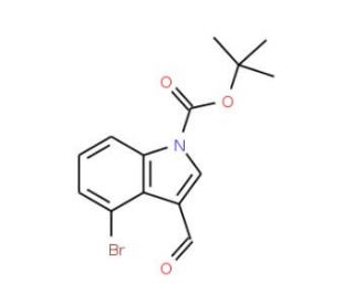 4-Bromo-3-formyl-1H-indole, N-BOC protected (CAS 303041-88-5) - chemical structure image