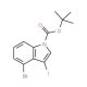 4-Bromo-3-iodoindole-1-carboxylic acid tert-butyl ester (CAS 406170-09-0) - chemical structure image