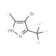 4-Bromo-3-methyl-5-(trifluoromethyl)-1H-pyrazole (CAS 60061-68-9) - chemical structure image