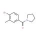 (4-Bromo-3-methylphenylcarbonyl)pyrrolidine (CAS 149105-15-7) - chemical structure image