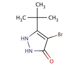 4-Bromo-3-(tert-butyl)-1H-pyrazol-5-ol - chemical structure image