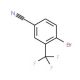 4-Bromo-3-trifluoromethylbenzonitrile (CAS 1735-53-1) - chemical structure image