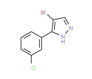4-Bromo-5-(3-chlorophenyl)pyrazole (CAS 149739-38-8) - chemical structure image