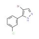 4-Bromo-5-(3-chlorophenyl)pyrazole (CAS 149739-38-8) - chemical structure image