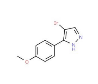 4-Bromo-5-(4-methoxyphenyl)pyrazole (CAS 474706-38-2) - chemical structure image