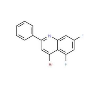 4-Bromo-5,7-difluoro-2-phenylquinoline (CAS 1189106-35-1) - chemical structure image