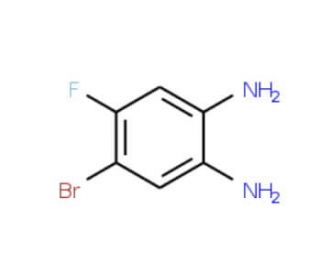 4-Bromo-5-fluoro-1,2-phenylenediamine (CAS 153505-37-4) - chemical structure image