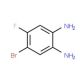 4-Bromo-5-fluoro-1,2-phenylenediamine (CAS 153505-37-4) - chemical structure image