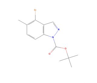 4-Bromo-5-methyl-1H-indazole, N1-BOC protected (CAS 926922-41-0) - chemical structure image